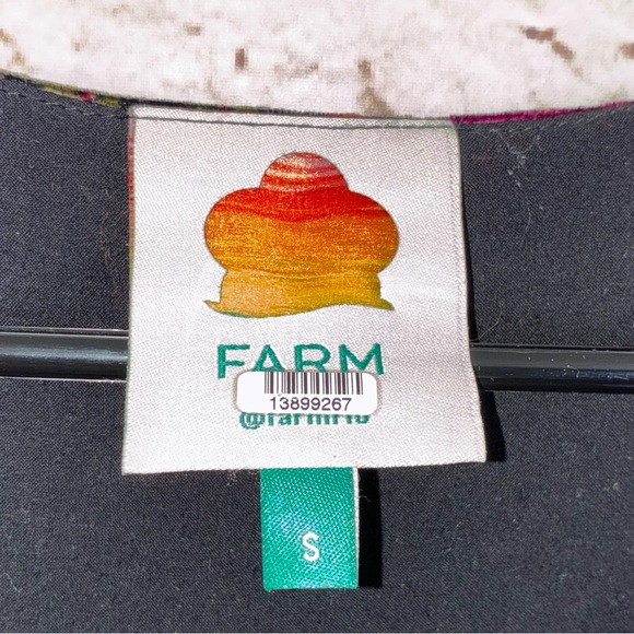 Farm Rio The Crazy Mix V Neck Velveteen Mini Dress Size Small - Picture 11 of 12